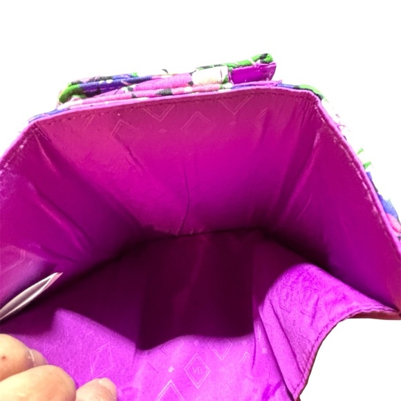 Vera Bradley Floral Wristlet  purple flowers card holder credit card holder - Picture 4 of 5